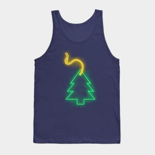 Neon green tree Tank Top